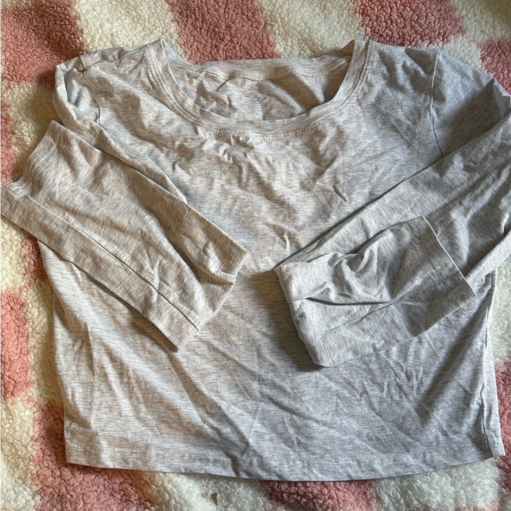 Light Gray Long Sleeve Top